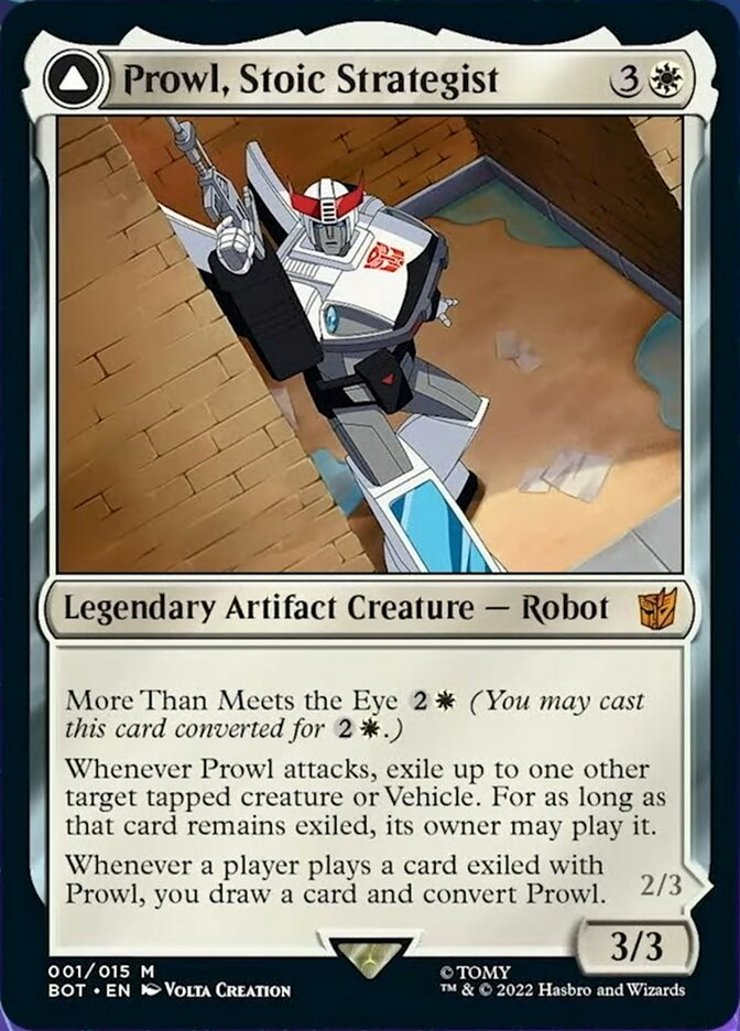 Prowl, Stoic Strategist // Prowl, Pursuit Vehicle [Transformers] Magic: The Gathering