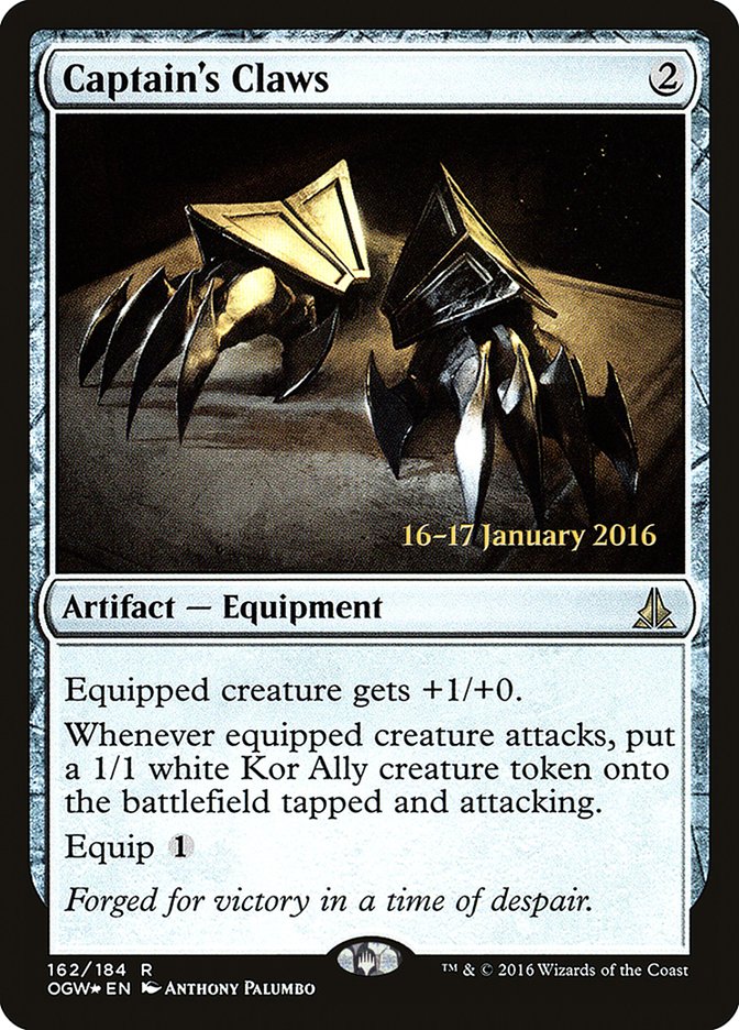 Captain's Claws [Oath of the Gatewatch Prerelease Promos] Magic: The Gathering