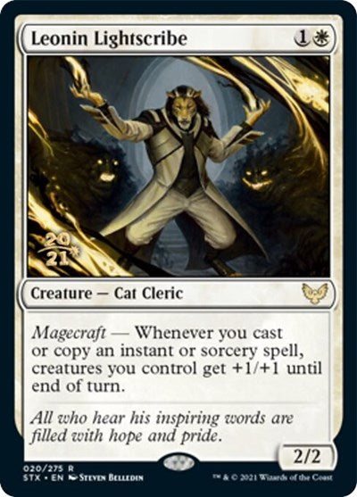 Leonin Lightscribe [Strixhaven: School of Mages Prerelease Promos] Magic: The Gathering
