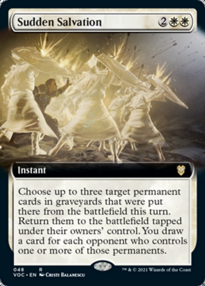 Sudden Salvation (Extended Art) [Innistrad: Crimson Vow Commander] Magic: The Gathering