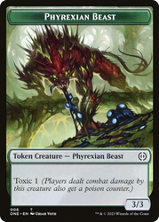 Phyrexian Goblin // Phyrexian Beast Double-Sided Token [Phyrexia: All Will Be One Tokens] Magic: The Gathering