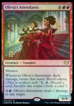 Olivia's Attendants [Innistrad: Crimson Vow Prerelease Promos] Magic: The Gathering
