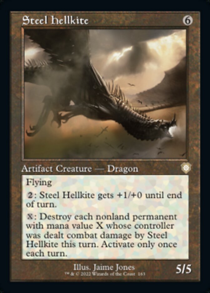 Steel Hellkite (Retro) [The Brothers' War Commander] Magic: The Gathering