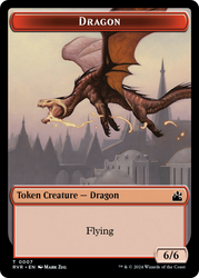 Goblin (0008) // Dragon Double-Sided Token [Ravnica Remastered Tokens] Magic: The Gathering
