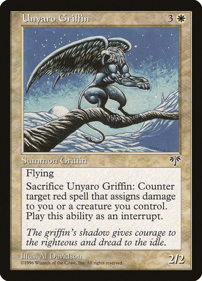 Unyaro Griffin [Mirage] Magic: The Gathering