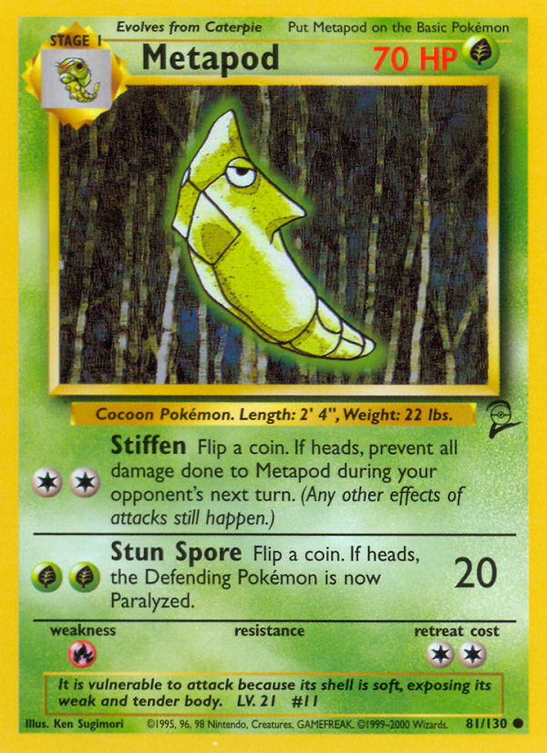 Metapod (81/130) [Base Set 2] Pokémon