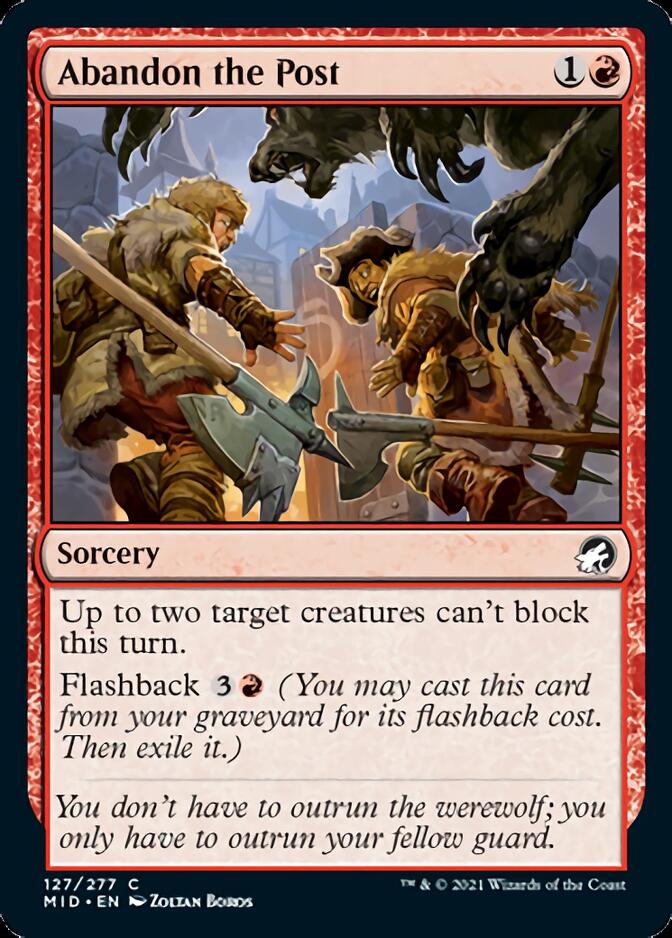 Abandon the Post [Innistrad: Midnight Hunt] Magic: The Gathering
