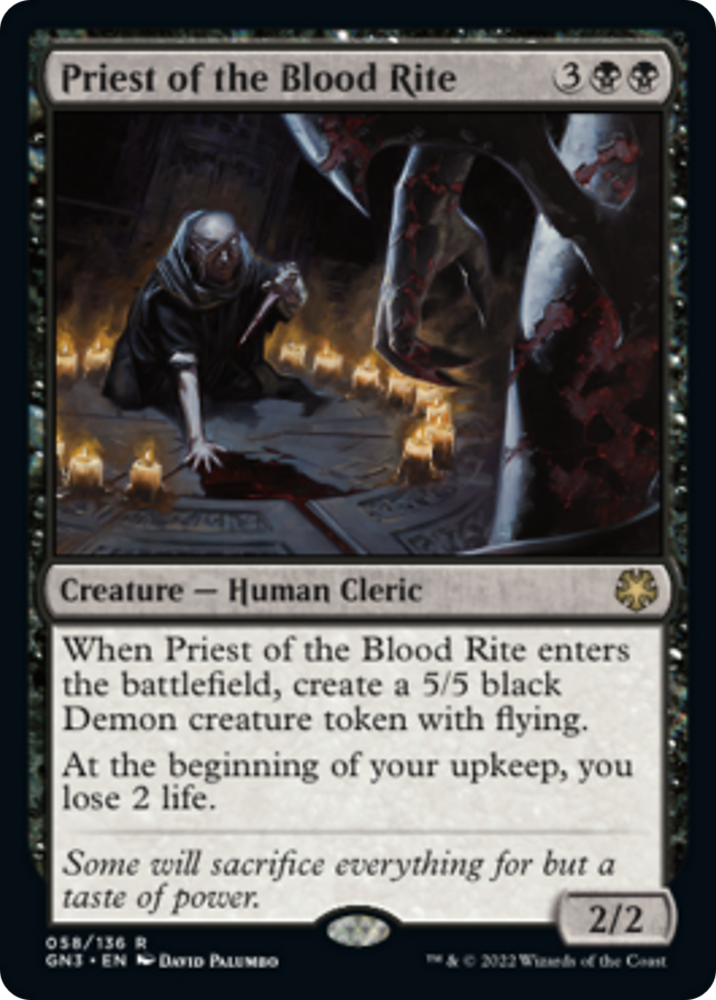 Priest of the Blood Rite [Game Night: Free-for-All] Magic: The Gathering
