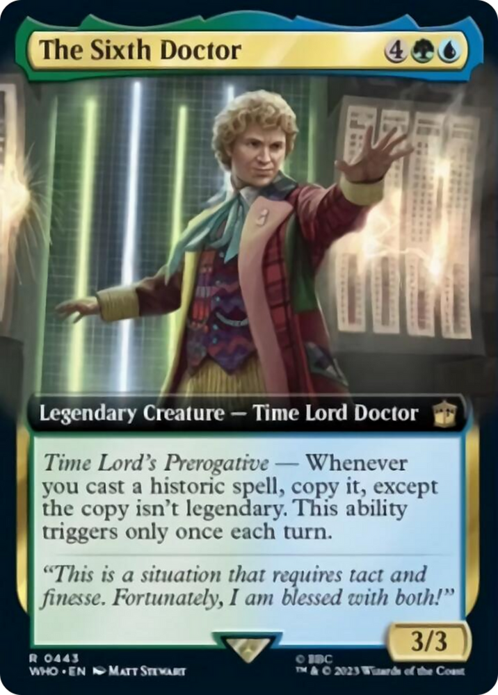 The Sixth Doctor (Extended Art) [Doctor Who] Magic: The Gathering