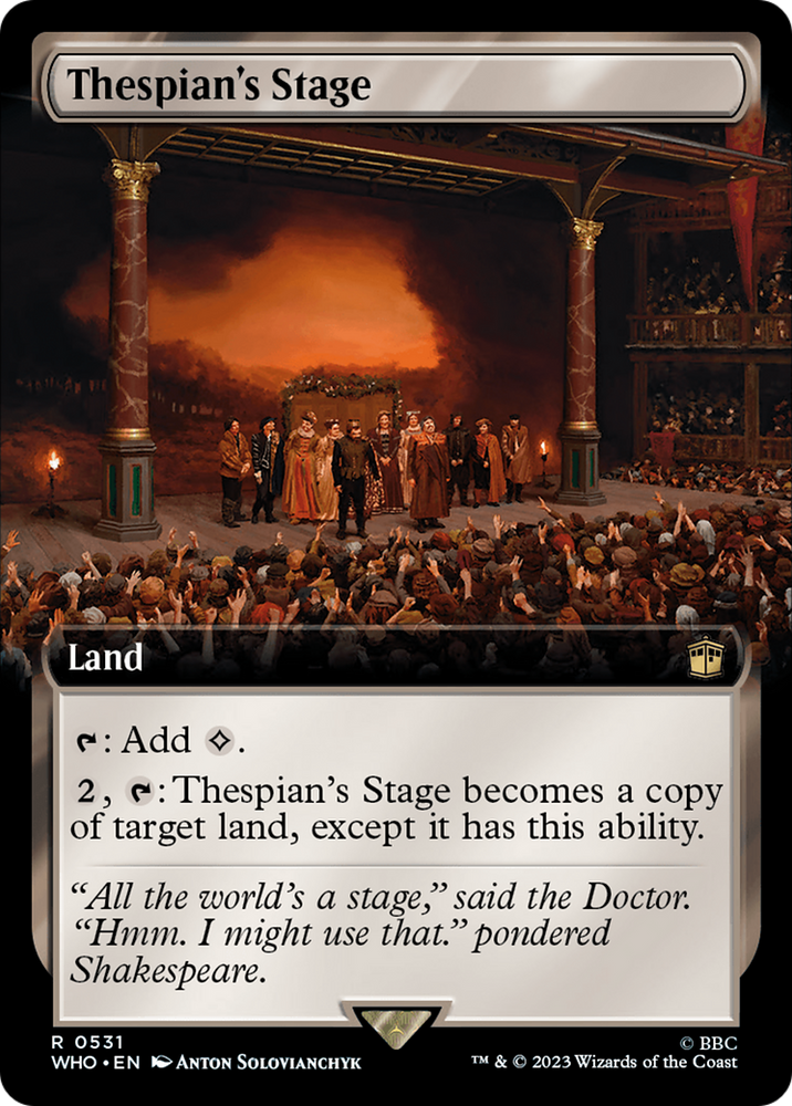 Thespian's Stage (Extended Art) [Doctor Who] Magic: The Gathering