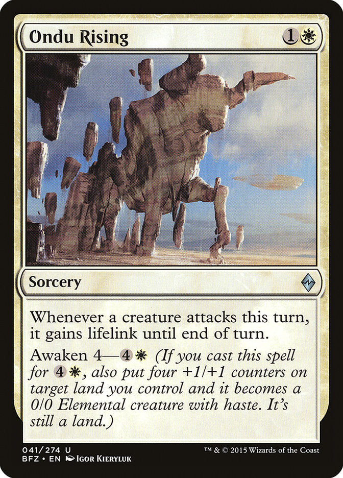Ondu Rising [Battle for Zendikar] Magic: The Gathering