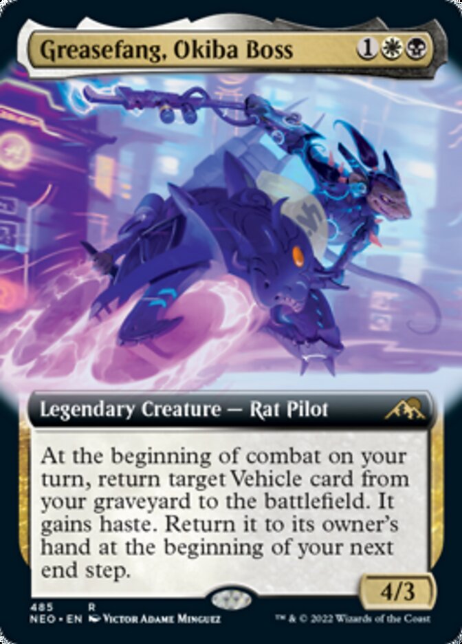 Greasefang, Okiba Boss (Extended Art) [Kamigawa: Neon Dynasty] Magic: The Gathering