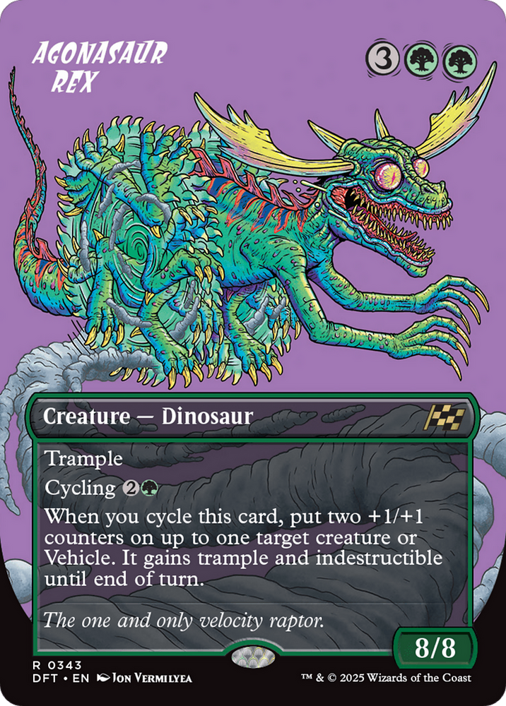 Agonasaur Rex (Borderless) [Aetherdrift] Magic: The Gathering