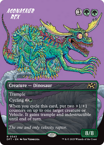 Agonasaur Rex (Borderless) [Aetherdrift] Magic: The Gathering