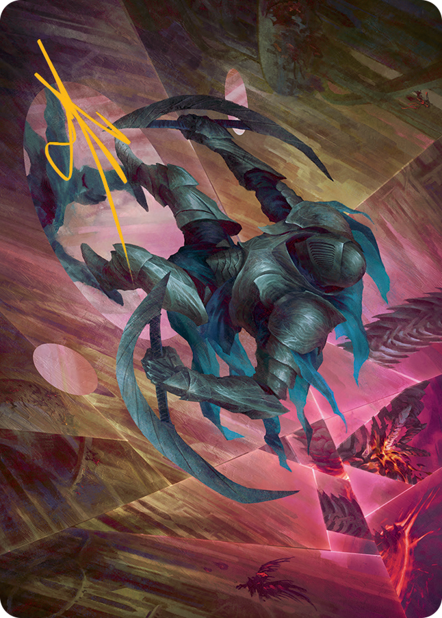 Xerex Strobe-Knight Art Card (Gold-Stamped Signature) [March of the Machine Art Series] Magic: The Gathering