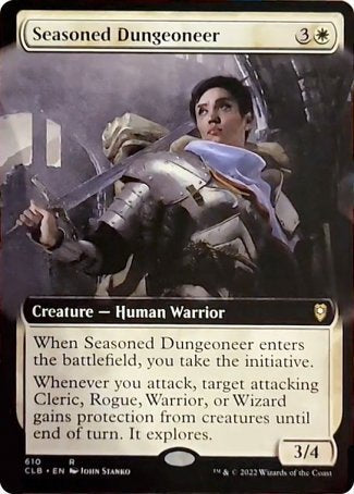 Seasoned Dungeoneer (Extended Art) [Commander Legends: Battle for Baldur's Gate] Magic: The Gathering