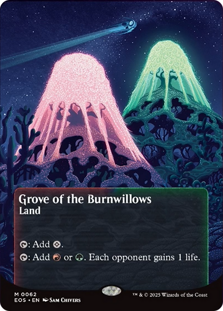 Grove of the Burnwillows (0062) (Borderless) [Edge of Eternities: Stellar Sights] Magic: The Gathering