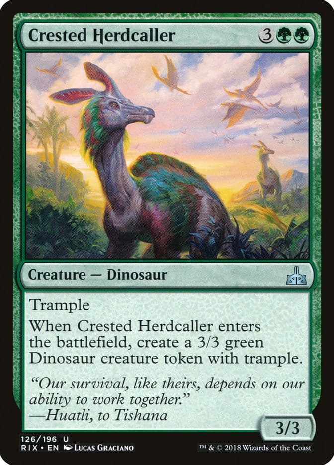 Crested Herdcaller [Rivals of Ixalan] Magic: The Gathering