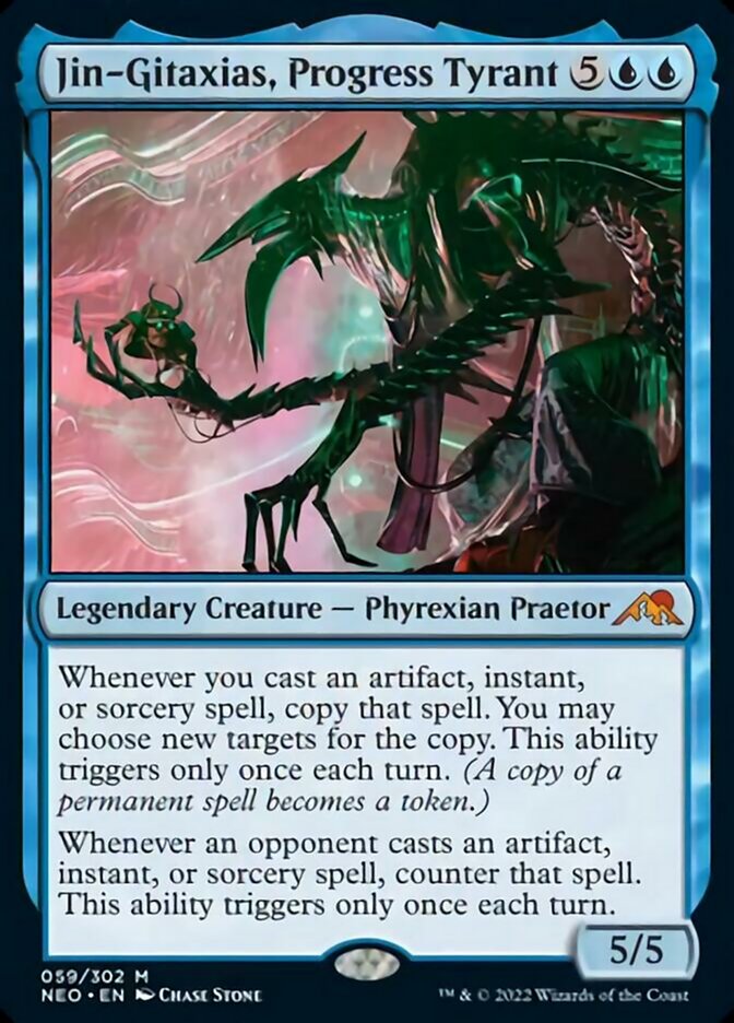 Jin-Gitaxias, Progress Tyrant [Kamigawa: Neon Dynasty] Magic: The Gathering