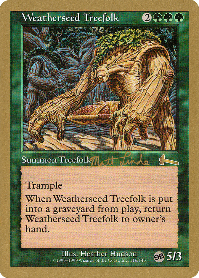 Weatherseed Treefolk (Matt Linde) (SB) [World Championship Decks 1999] Magic: The Gathering