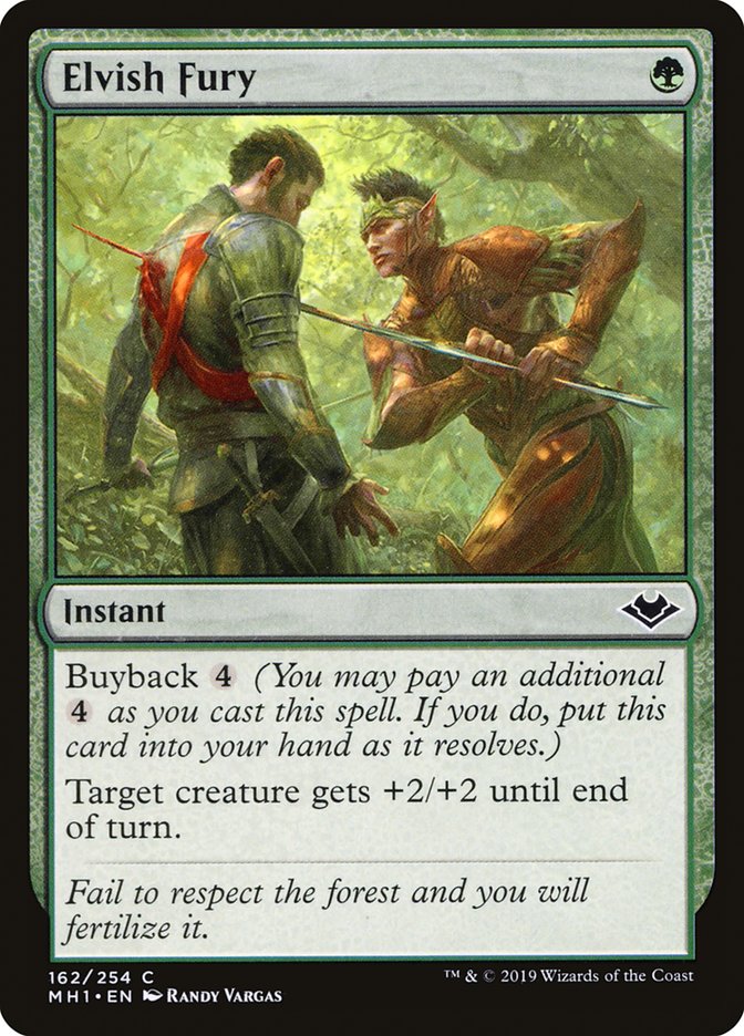 Elvish Fury [Modern Horizons] Magic: The Gathering