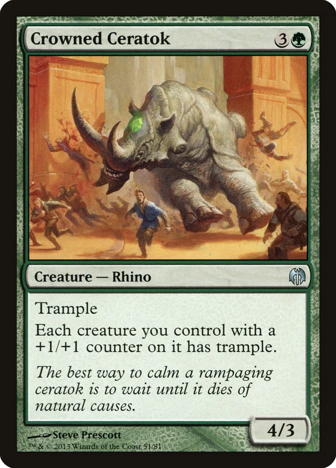 Crowned Ceratok [Duel Decks: Heroes vs. Monsters] Magic: The Gathering