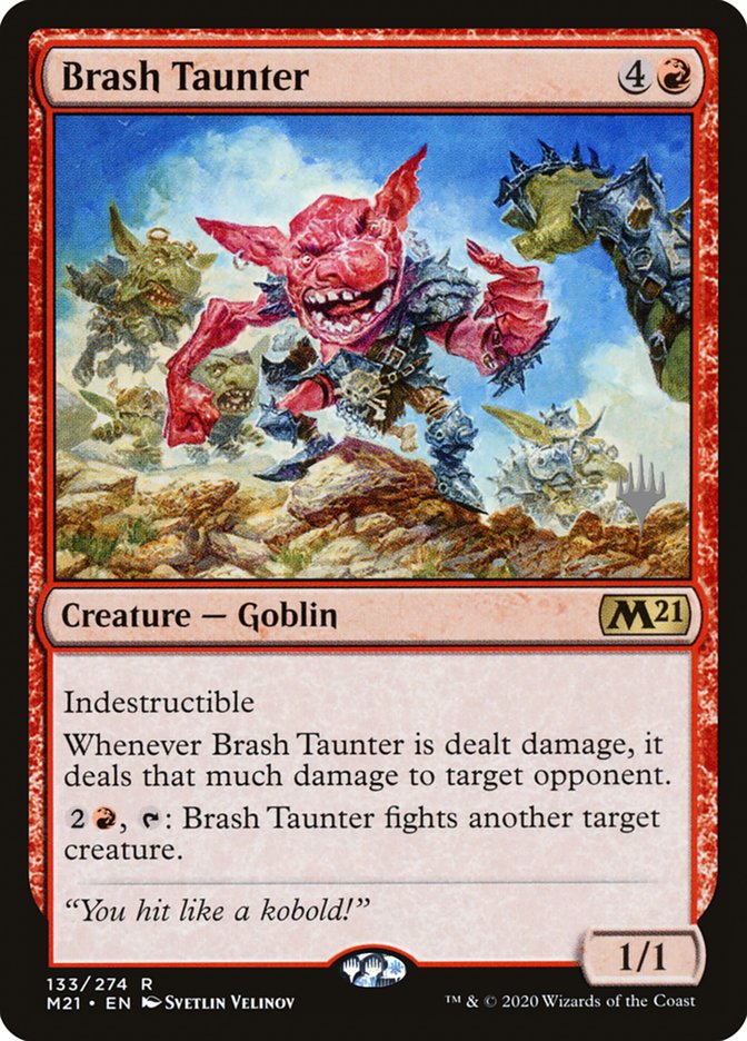 Brash Taunter (Promo Pack) [Core Set 2021 Promos] Magic: The Gathering