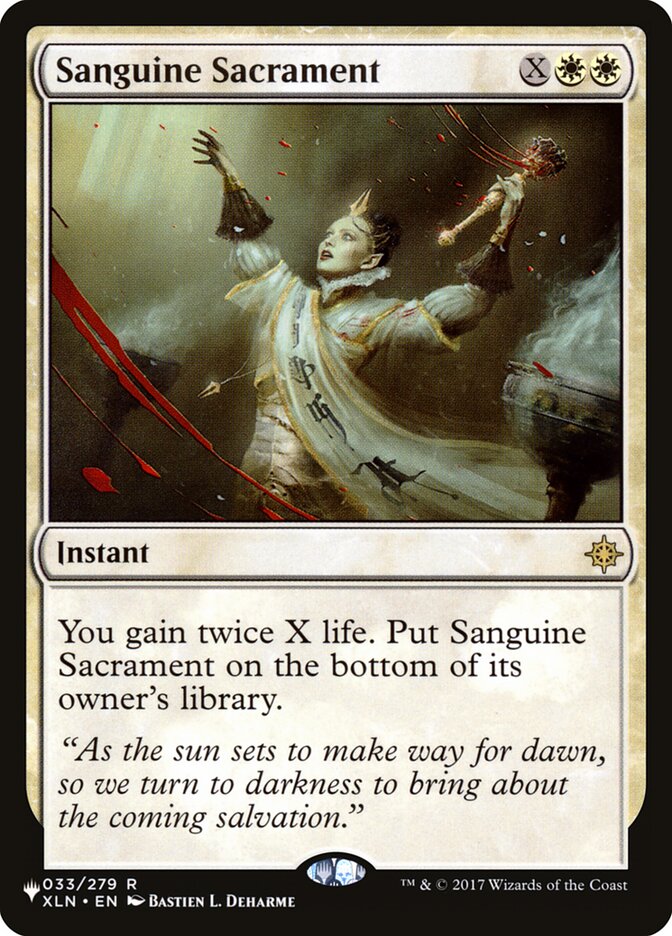 Sanguine Sacrament [The List] Magic: The Gathering