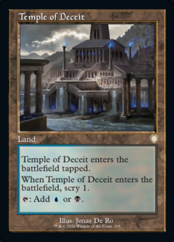 Temple of Deceit (Retro) [The Brothers' War Commander] Magic: The Gathering
