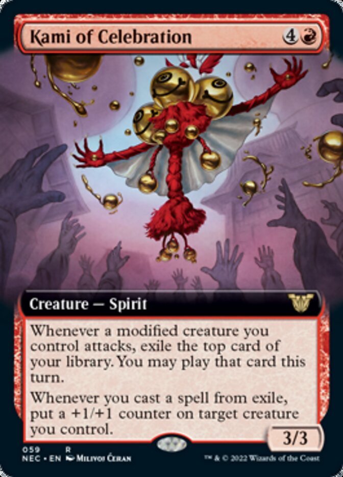 Kami of Celebration (Extended Art) [Kamigawa: Neon Dynasty Commander] Magic: The Gathering