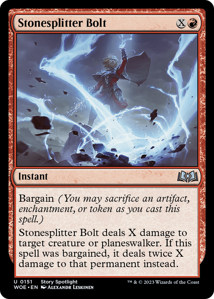 Stonesplitter Bolt [Wilds of Eldraine] Magic: The Gathering