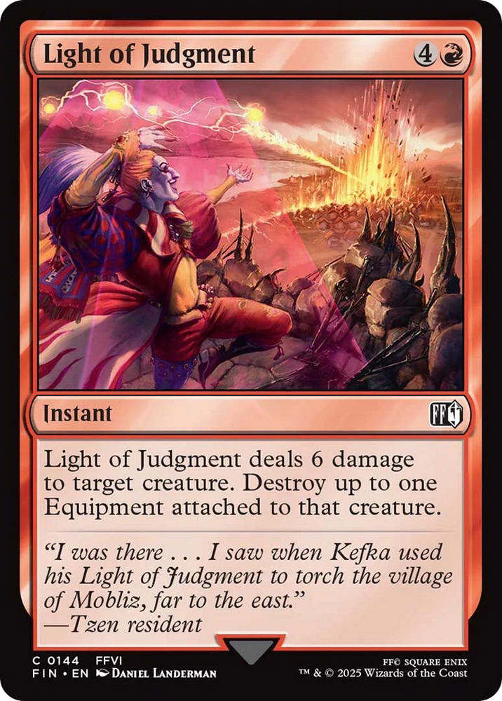 Light of Judgment [FINAL FANTASY] Magic: The Gathering