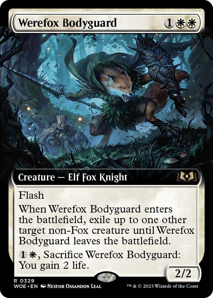 Werefox Bodyguard (Extended Art) [Wilds of Eldraine] Magic: The Gathering
