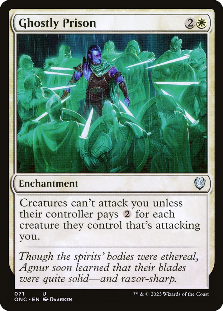 Ghostly Prison [Phyrexia: All Will Be One Commander] Magic: The Gathering