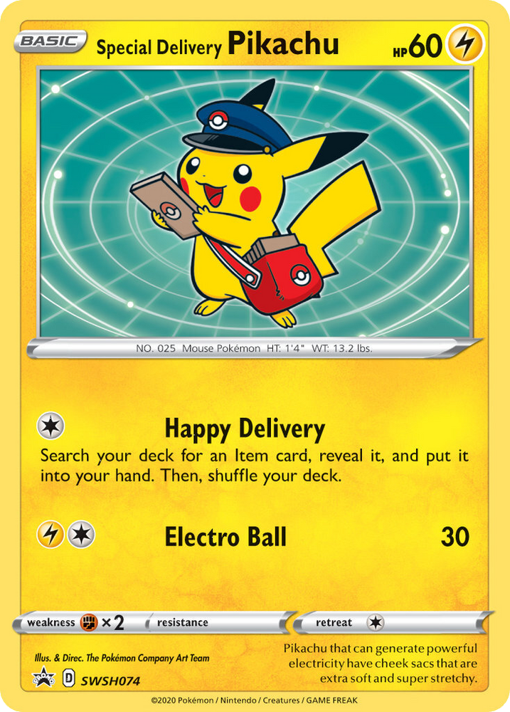 Special Delivery Pikachu (SWSH074) [Sword & Shield: Black Star Promos] Pokémon