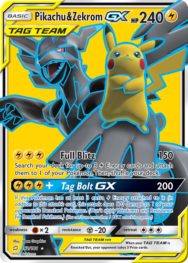 Pikachu & Zekrom GX (162/181) [Sun & Moon: Team Up] Pokémon