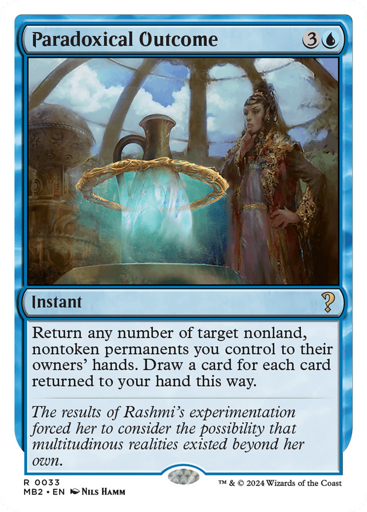 Paradoxical Outcome (White Border) [Mystery Booster 2] Magic: The Gathering