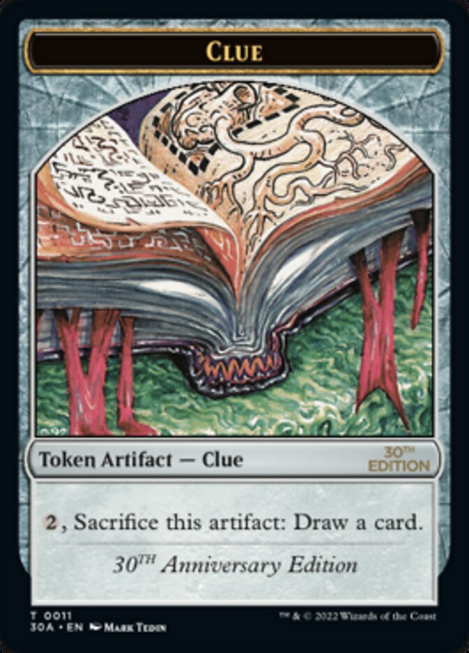 Clue Token (011) [30th Anniversary Tokens] Magic: The Gathering