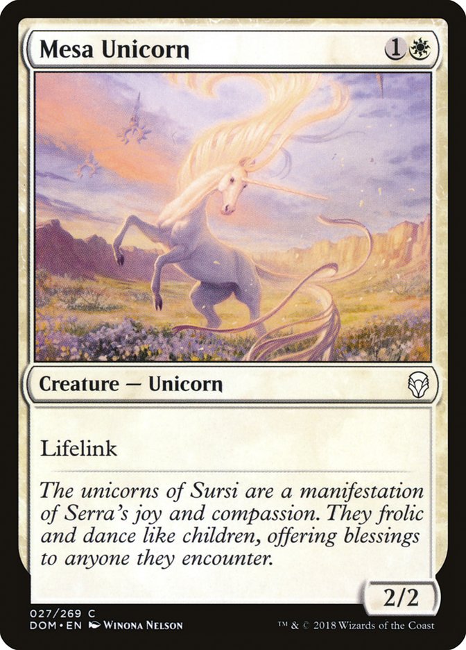 Mesa Unicorn [Dominaria] Magic: The Gathering