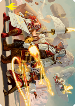 Lorehold Command Art Card (Gold-Stamped Signature) [Strixhaven: School of Mages Art Series] Magic: The Gathering