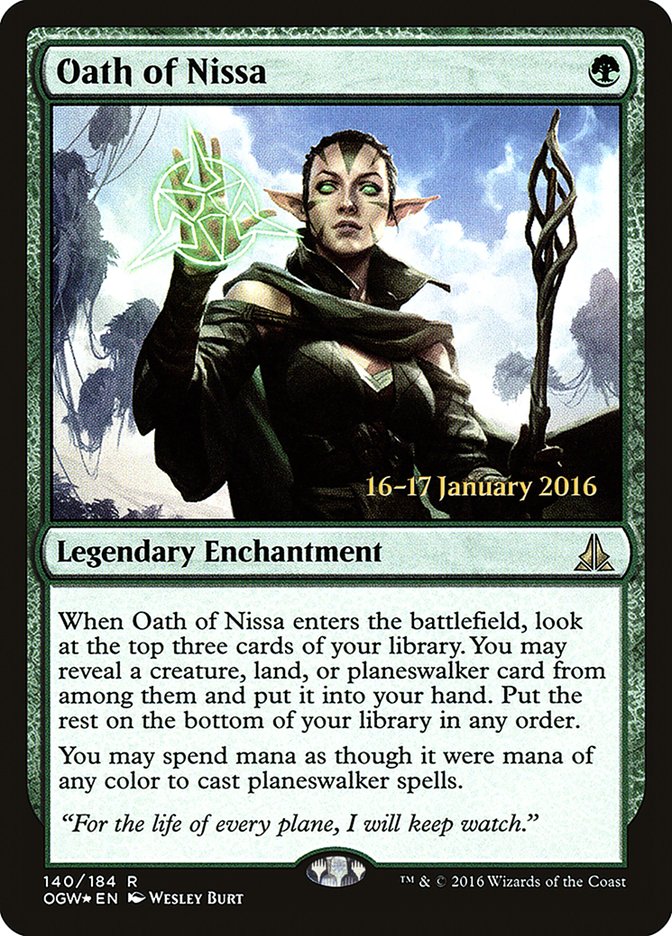 Oath of Nissa [Oath of the Gatewatch Prerelease Promos] Magic: The Gathering