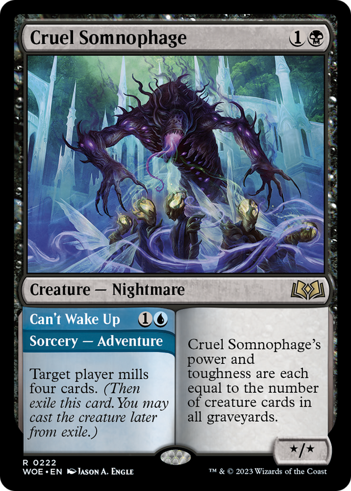 Cruel Somnophage // Can't Wake Up [Wilds of Eldraine] Magic: The Gathering