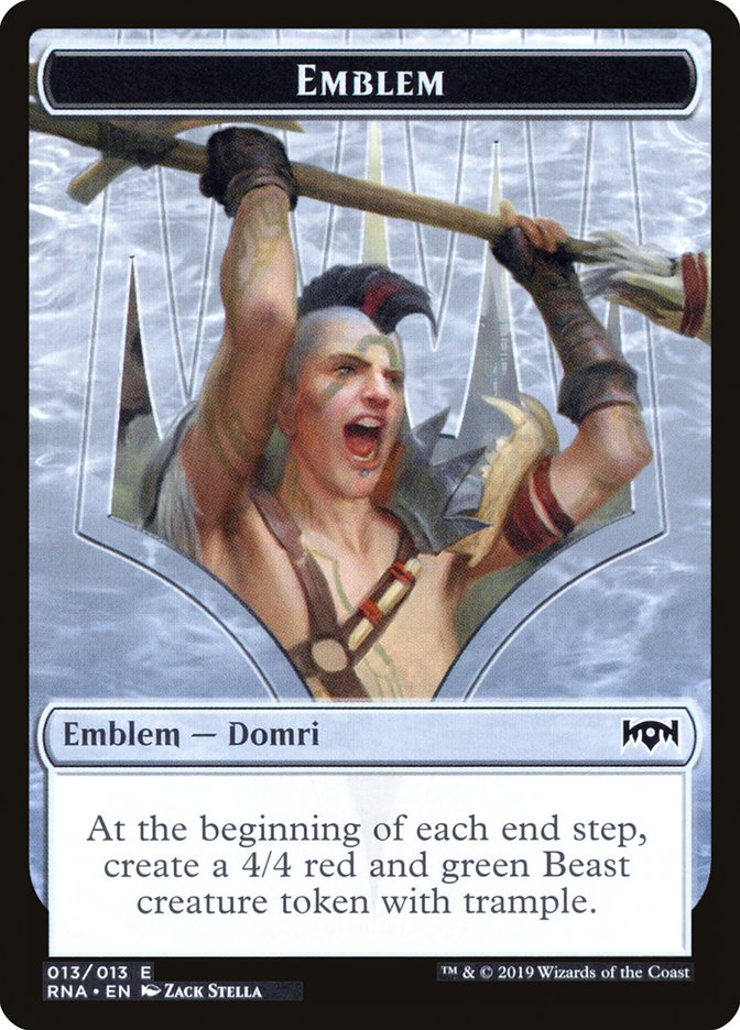 Domri, Chaos Bringer Emblem [Ravnica Allegiance Tokens] Magic: The Gathering