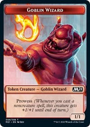 Goblin Wizard // Knight Double-Sided Token [Core Set 2021 Tokens] Magic: The Gathering