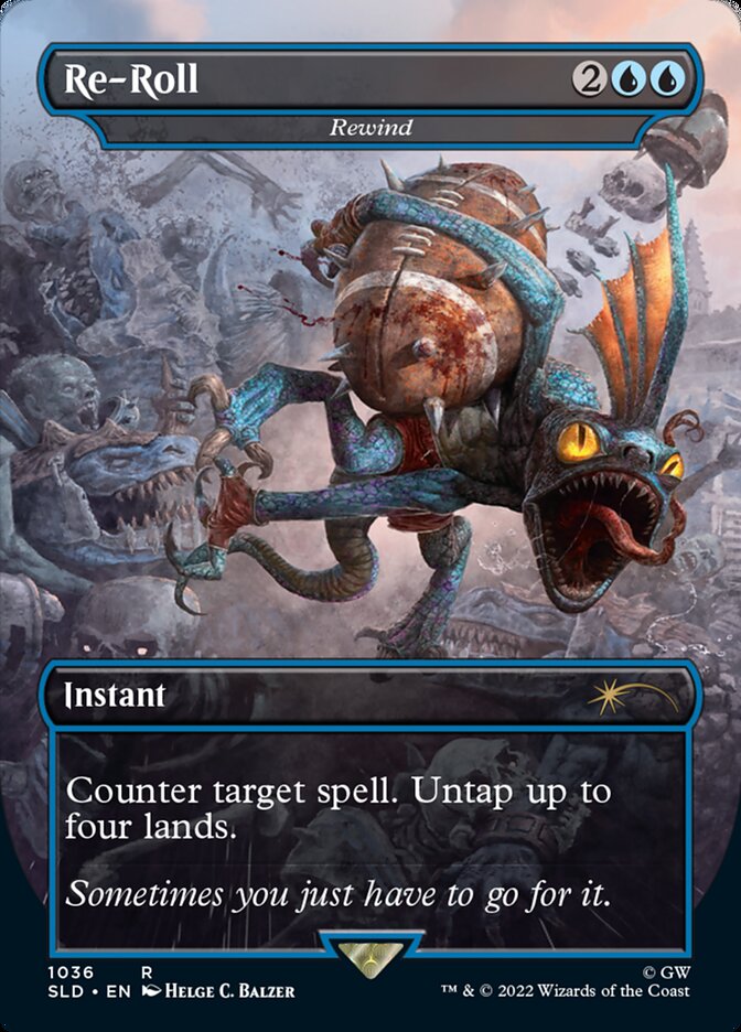 Re-Roll - Rewind (Borderless) [Secret Lair Drop Series] Magic: The Gathering
