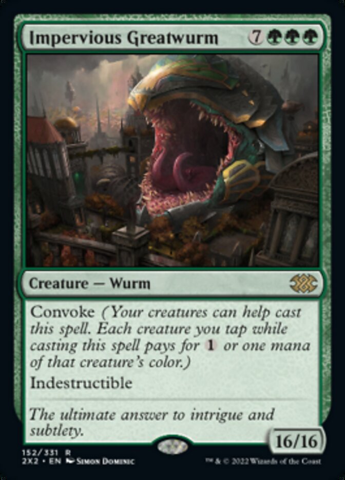 Impervious Greatwurm [Double Masters 2022] Magic: The Gathering