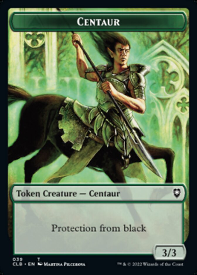 Horror // Centaur Double-Sided Token [Commander Legends: Battle for Baldur's Gate Tokens] Magic: The Gathering