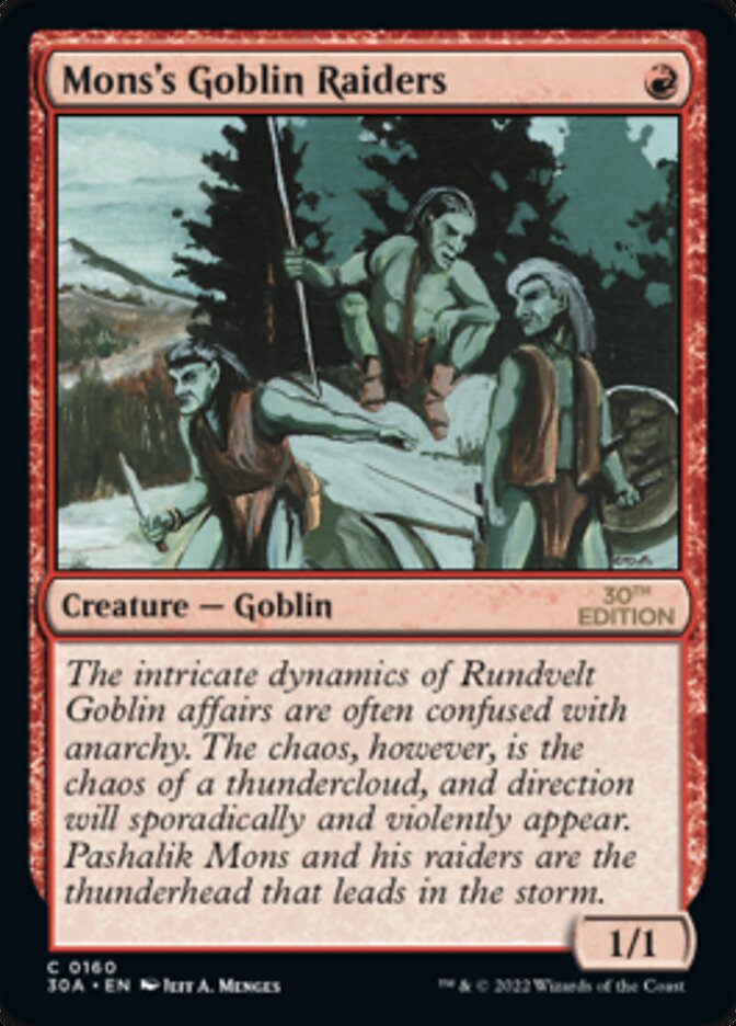 Mons's Goblin Raiders [30th Anniversary Edition] Magic: The Gathering
