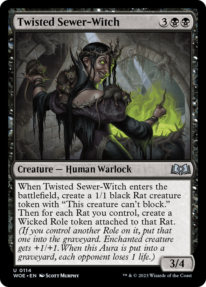 Twisted Sewer-Witch [Wilds of Eldraine] Magic: The Gathering