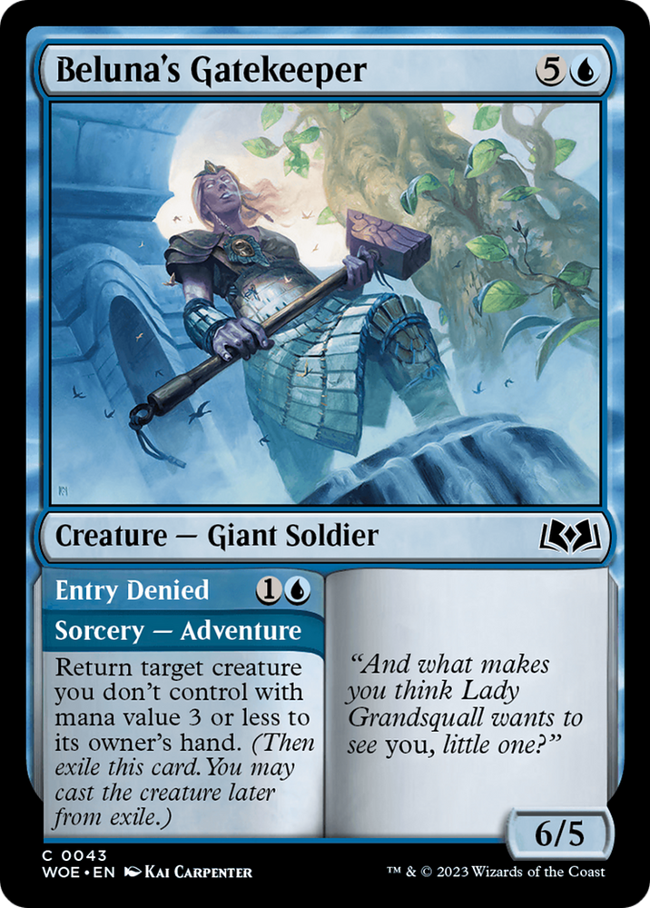 Beluna's Gatekeeper // Entry Denied [Wilds of Eldraine] Magic: The Gathering